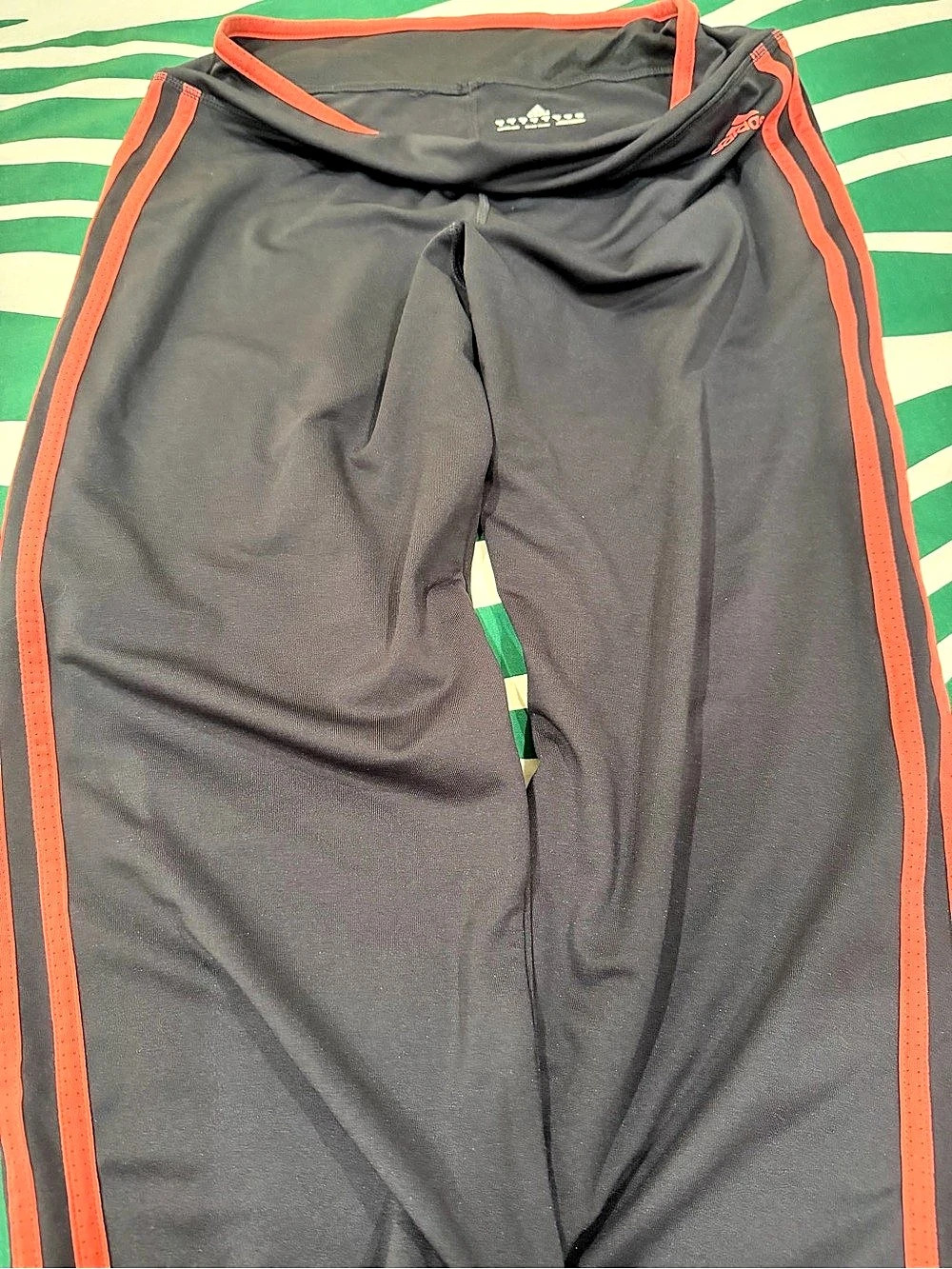 adidas Track Pants in Black & Orange